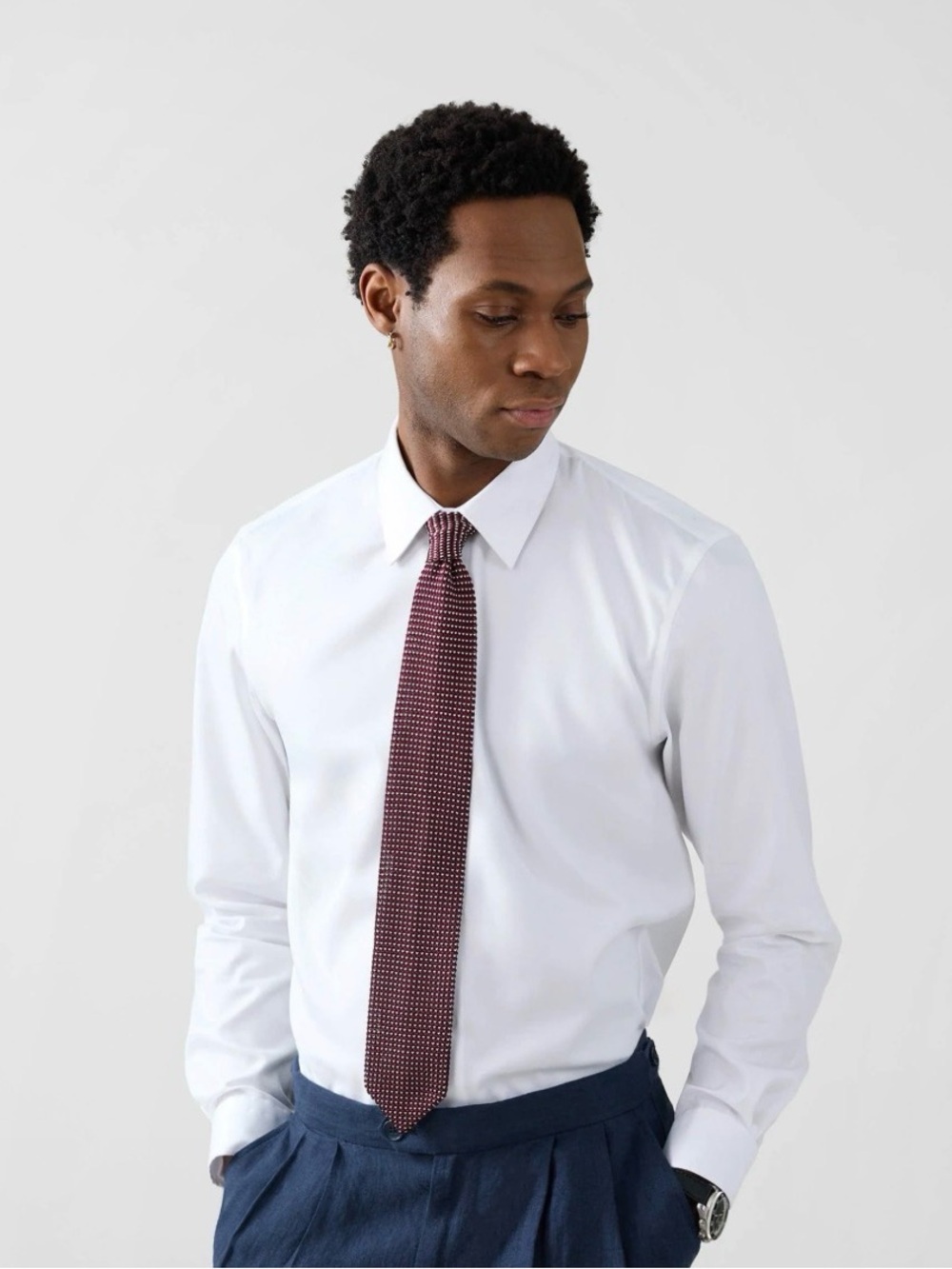 Percival formal classic shirt Men's White Dress Shirt